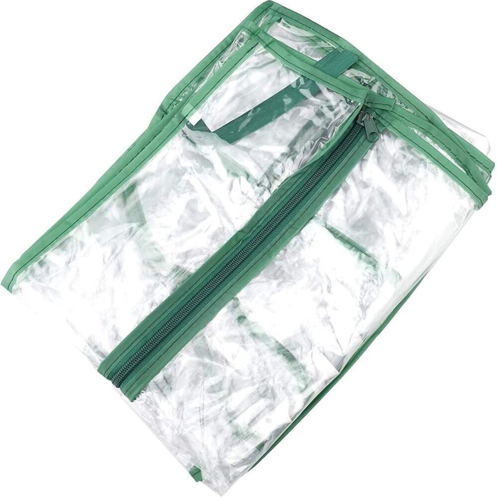4-Tier Greenhouse Replacement Cover Clear PVC Greenhouse Cover with Roll-Up Zipp